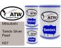 Preview: Mitsubishi, Toledo Silver Pearl, H07: 500ml Lackdose + 500ml Klarlack + 250ml Härter - Set, von ATW Autoteile West.